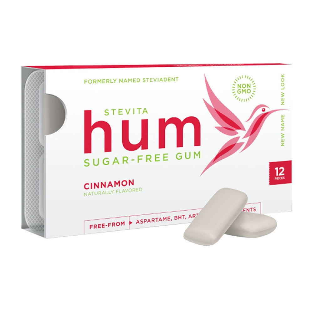 Stevita Dent Sugar Free Natural Cinnamon Gum, 12 Ct